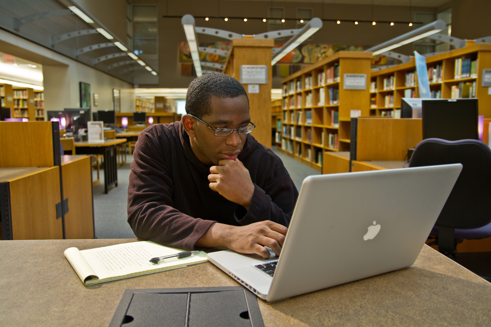 student on laptop